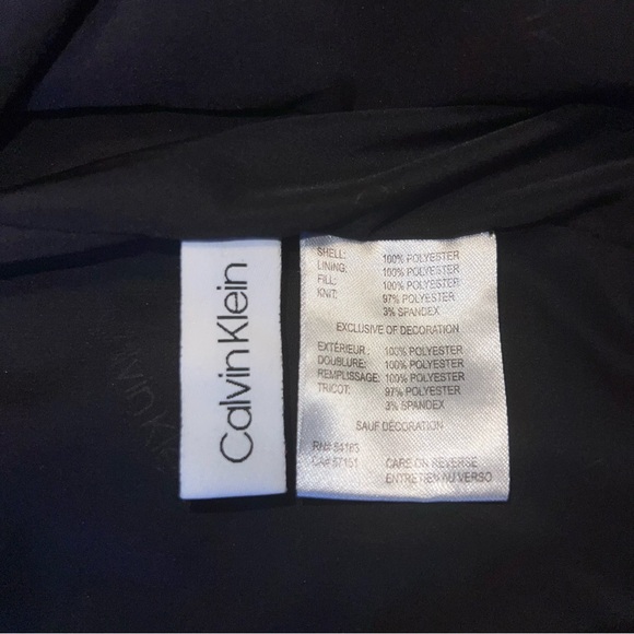 Calvin Klein Bomber Jacket Navy Blue Puffer Jacket Men’s M Not size tag see pic - Picture 10 of 14